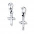 Cross Earrings Sterling Silver