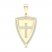 Men's Diamond Cross Shield Pendant 1/4 ct tw Round-cut 10K Yellow Gold