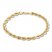 Rope Chain Bracelet 14K Yellow Gold 8" Length