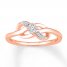 Promise Ring 1/20 ct tw Diamonds 10K Rose Gold