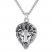 Men's Lion Head Necklace Stainless Steel 24"