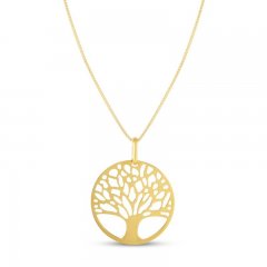 Tree of Life Necklace 10K Yellow Gold 18"