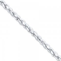 Rope Chain Anklet Sterling Silver 9" Length