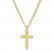 Men's Cross Necklace 10K Yellow Gold 22"