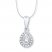 Diamond Necklace 1/8 ct tw Round-cut 10K White Gold