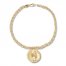 Medallion Bracelet 14K Yellow Gold 7.25 Length