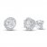 Diamond Stud Earrings 1 ct tw Round-cut 14K White Gold