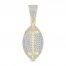 Men's Diamond Football Pendant 1/4 ct tw Round-cut 10K Yellow Gold