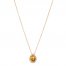 Le Vian Citrine & Diamond Necklace 1/8 ct tw 14K Strawberry Gold 18"