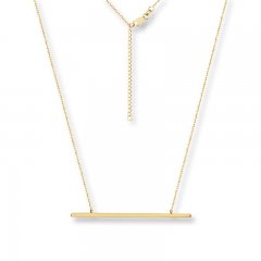 Balance Bar Necklace 14K Yellow Gold 16-18" Adjustable Length