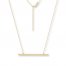 Balance Bar Necklace 14K Yellow Gold 16-18" Adjustable Length