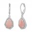 Guava Quartz & White Topaz Earrings Sterling Silver