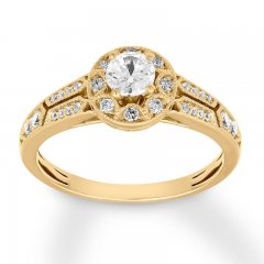 Diamond Engagement Ring 5/8 Carat tw 14K Yellow Gold