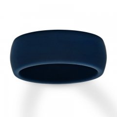 Men's Navy Silicone Wedding Band 8mm