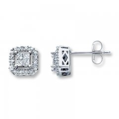 Previously Owned Diamond Earrings 1/4 ct tw 10K White Gold