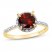 Brazilian Garnet Ring 1/20 ct tw Diamonds 10K Yellow Gold