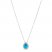 Le Vian Blue Topaz & Diamond Necklace 1/8 ct tw 14K Vanilla Gold 18"