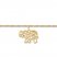 Elephant Anklet 10K Yellow Gold