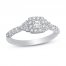 Diamond Ring 3/4 ct tw 10K White Gold