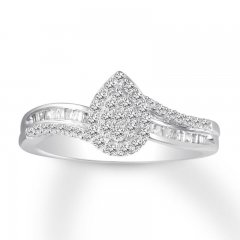 Diamond Fashion Ring 1/4 Carat tw 10K White Gold