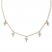 Diamond Cross Choker Necklace 1/5 ct tw 10K Yellow Gold Adj.