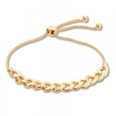 Curb Link Bolo Bracelet 14K Yellow Gold