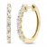 Diamond Huggie Hoop Earrings 1/3 ct tw Marquise-cut 10K Yellow Gold