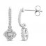 Center of Me Diamond Drop Earrings 1/3 ct tw 10K White Gold