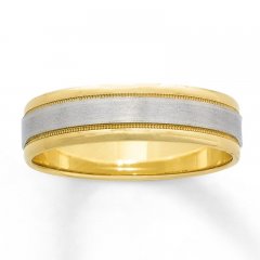 Wedding Band Platinum/18K Yellow Gold 6mm