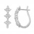 Diamond Hoop Earrings 1 ct tw Round-cut 14K White Gold