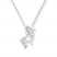 Diamond Dolphin Necklace 10K White Gold