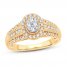 Multi-Stone Diamond Engagement Ring 1/2 ct tw Round-cut 10K Yellow Gold