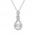 Lab-Created White Sapphire Necklace in Sterling Silver