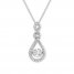 Lab-Created White Sapphire Necklace in Sterling Silver