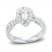 Diamond Engagement Ring 1-1/2 ct tw Pear/Round 18K White Gold