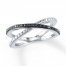 Black Diamond Ring 1/20 ct tw Round-cut Sterling Silver