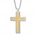 Cross Necklace Yellow Ion-Plated Stainless Steel 24"