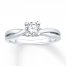 Diamond Engagement Ring 1/2 ct tw Round-cut 14K White Gold