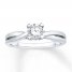 Diamond Engagement Ring 1/2 ct tw Round-cut 14K White Gold