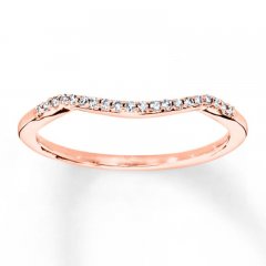 Diamond Wedding Band 1/15 ct tw 10K Rose Gold