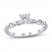 Diamond Engagement Ring 3/4 ct tw Round-cut 14K White Gold