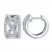 Diamond Hoop Earrings 1/4 ct tw Round-cut Sterling Silver