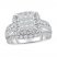 Diamond Engagement Ring 2 ct tw Princess/Round 14K White Gold