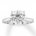 Diamond Solitaire Engagement Ring 3 Carats 14K White Gold