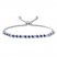 Lab-Created Sapphire Bolo Bracelet Bezel-set Sterling Silver