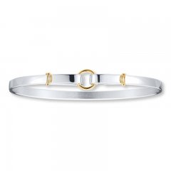 Bangle Bracelet Sterling Silver/14K Gold