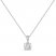 Solitaire Diamond Necklace 1 ct tw Round-cut 14K White Gold 18"