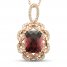 Le Vian Creme Brulee Rhodolite Necklace 1/2 ct tw Diamonds 14K Strawberry Gold 20"