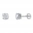 Diamond Earrings 2 ct tw Round-cut 14K White Gold