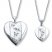 Mother/Daughter Necklaces Heart w/ Butterflies Sterling Silver